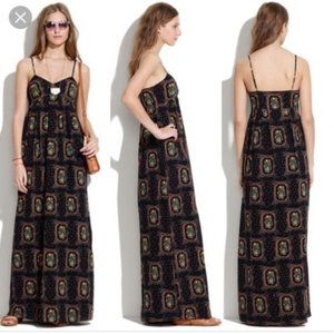 Madewell Black Frame Floral Maxi Dress Size 0